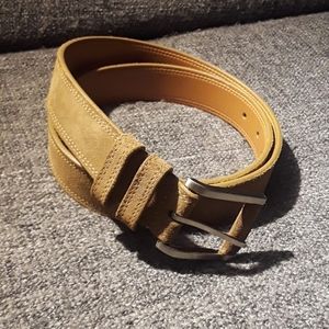 Light Brown/ mustard/ tan suede leather belt